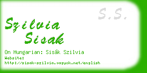 szilvia sisak business card